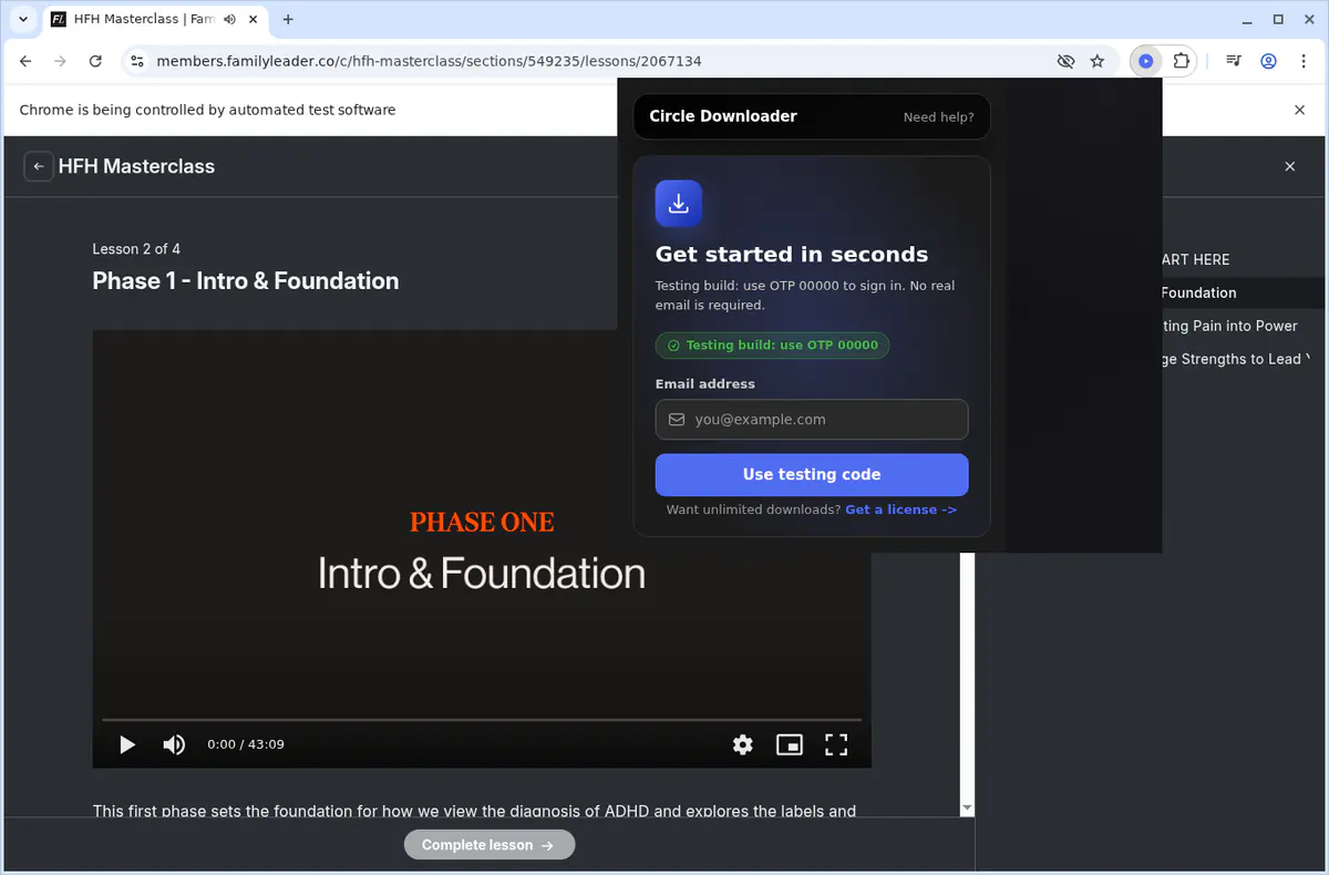 Circle Video Downloader browser extension screenshot 5